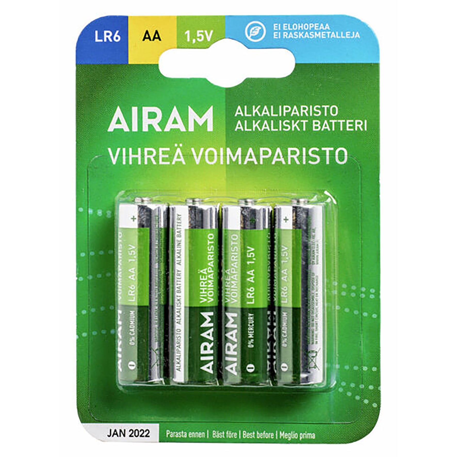 [8560608] Batteri Airam Alk AA 4/fp