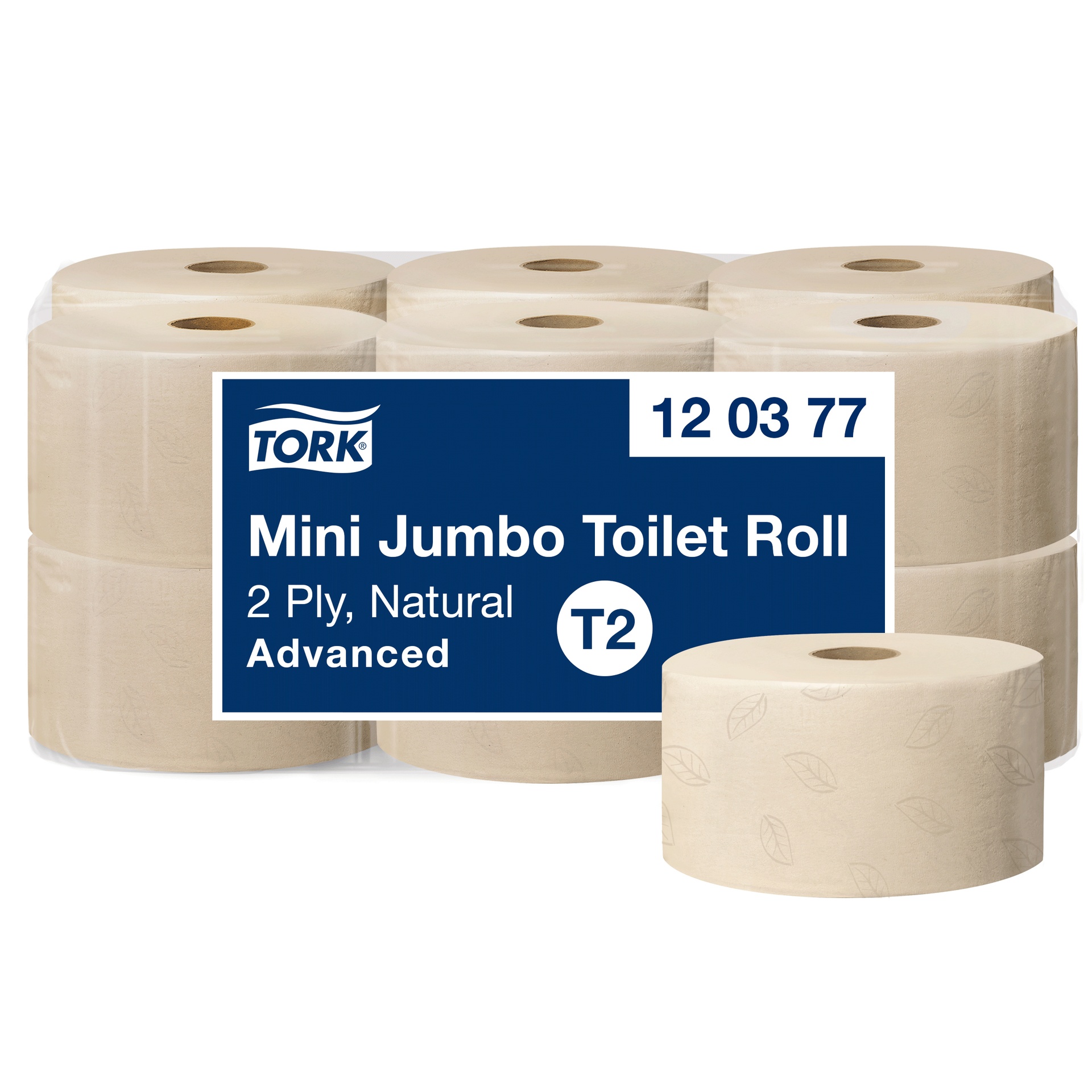 [8561068] Toalettpapper Mini Jumbo T2 Natur Advanced 12 rullar/trp
