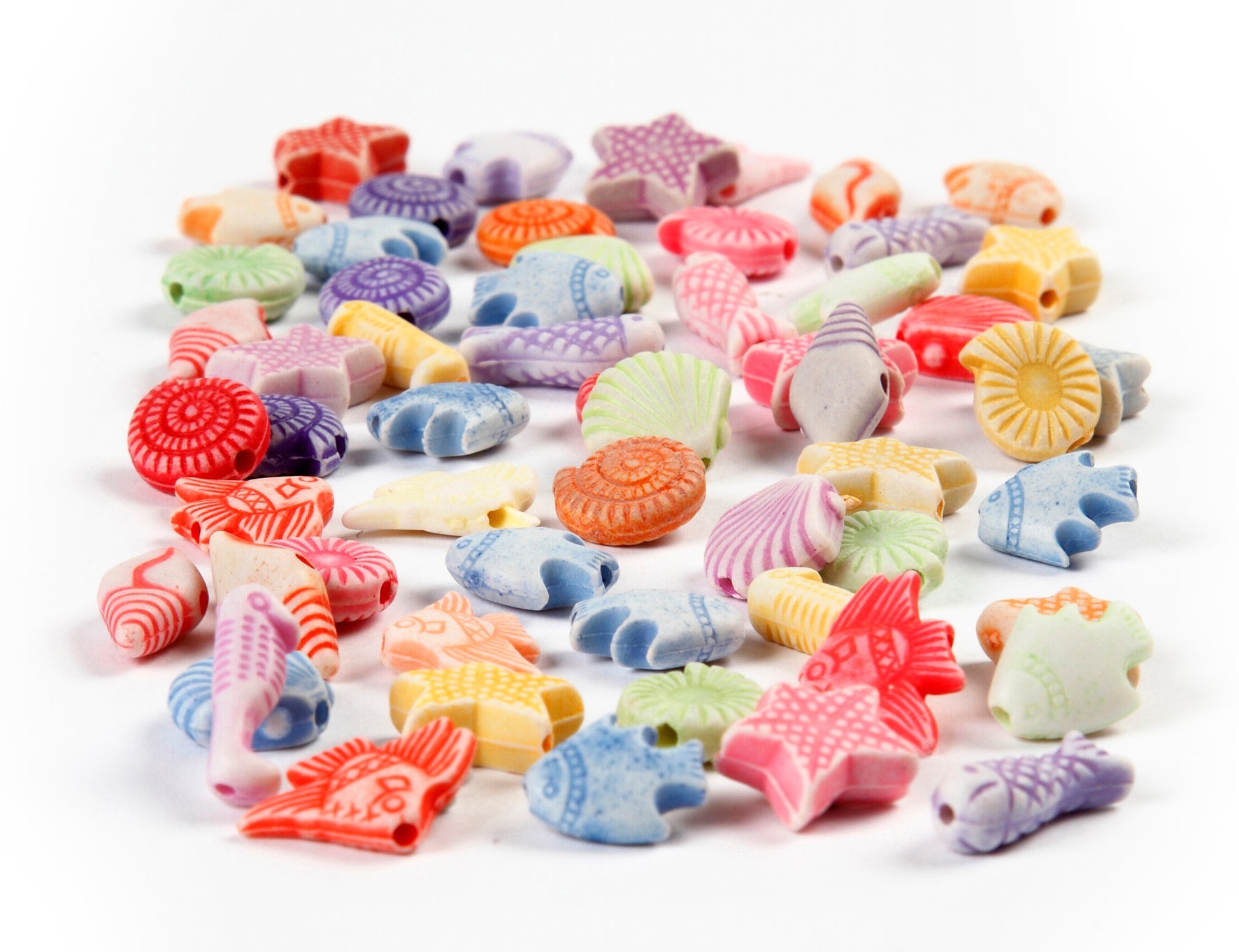 [8200710] Plastpärlor figur 110 g pastell
