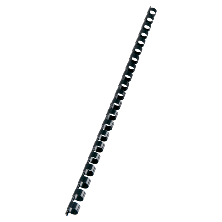 [E4028175] PLASTSPIRAL A4 21-RING 10MM SVART 100st/fp