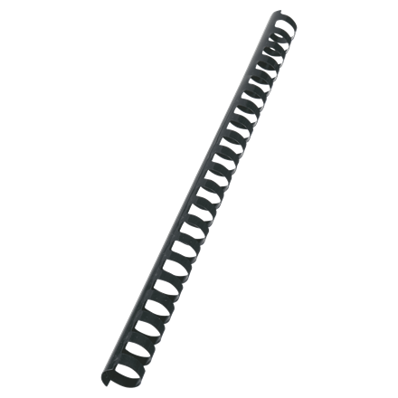 [E4028601] PLASTSPIRAL A4 21-RING 19MM SVART 100st/fp