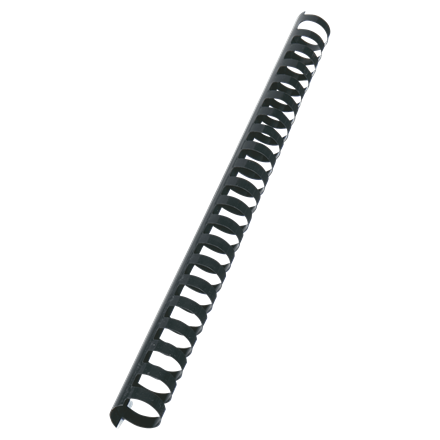 [E4028602] PLASTSPIRAL A4 21-RING 22MM SVART 100st/fp