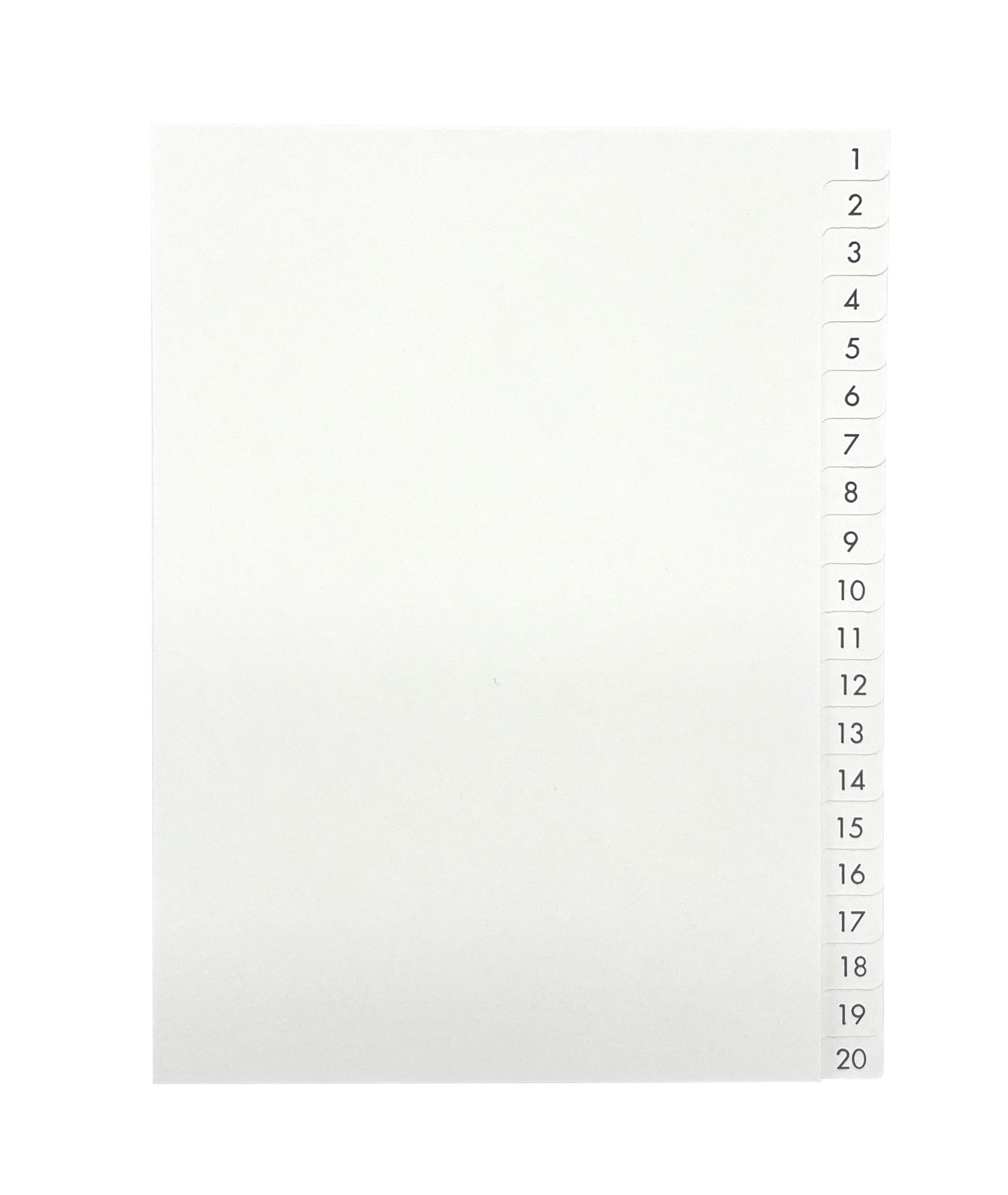 [EEGERNA021] Register A5 1-20 VITA PAPPER OH 25 ST/FP