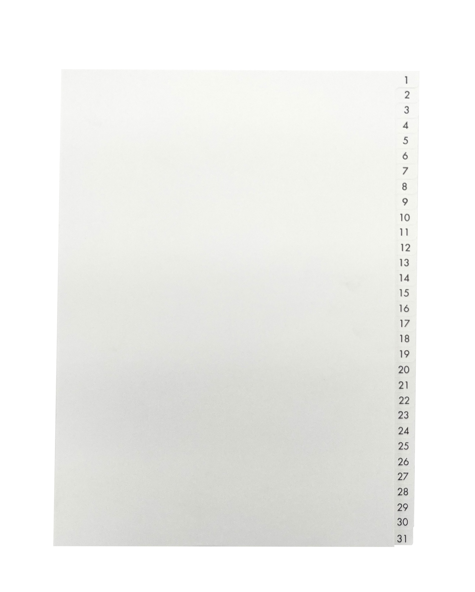 [EEGERNA027] Register A4 1-31 VITA PAPPER OH 8 ST/FP