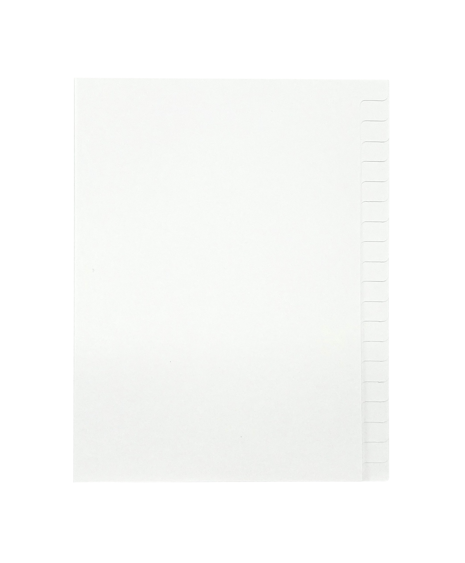 [EEGERNA031] Register A5 1-20 OTRYCKTA VITA PAPPER OH 25 st/fp