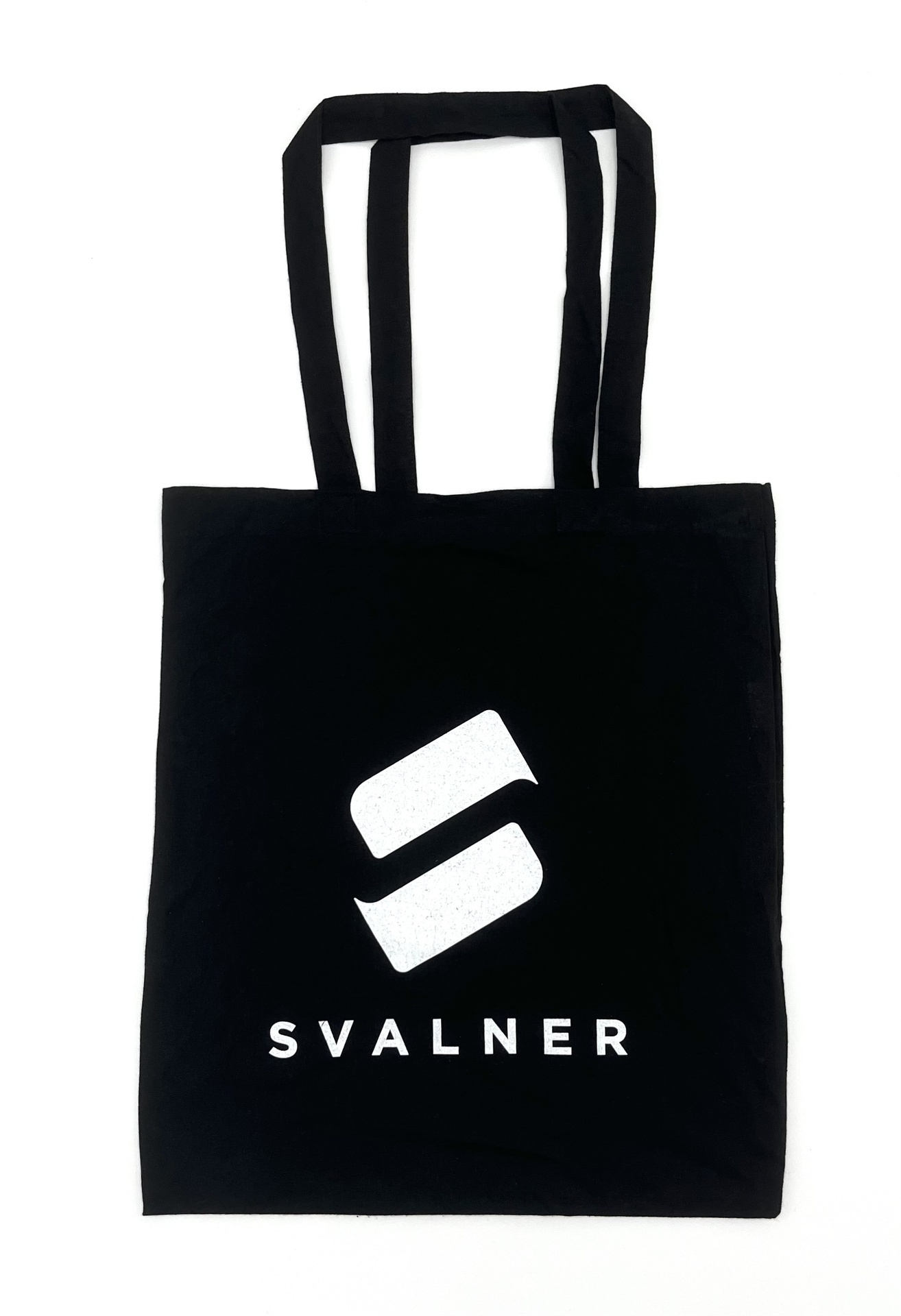 [EESVA01011] Bomullskasse svart med vit logo 200 st/krt