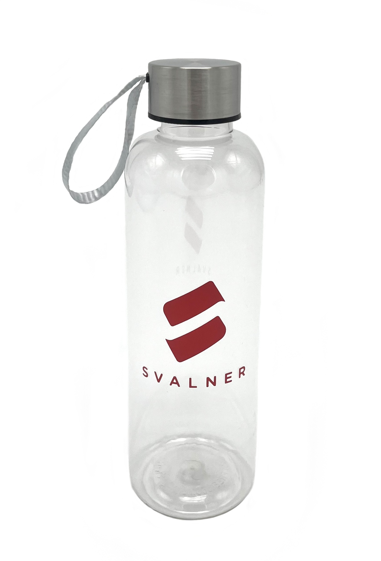[EESVA01013] Vattenflaska transp med röd logo 50 st/krt  (2 olika typer just nu)