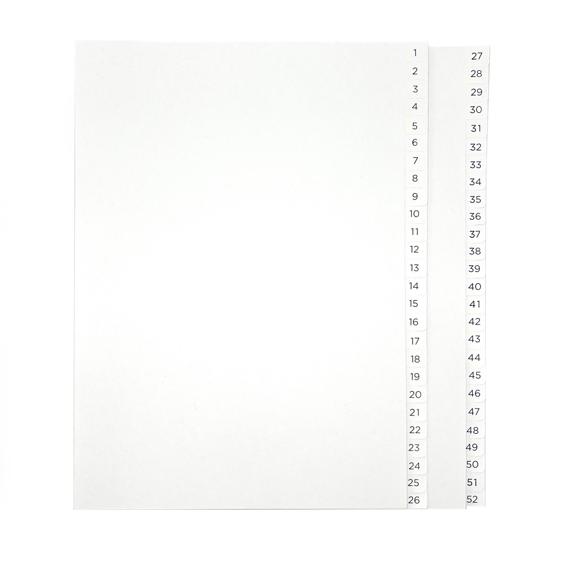 [EETFSET2039] PÄRMREGISTER 1-52 A4 BLÅ/VIT  2-LÄGG 10ST/FP