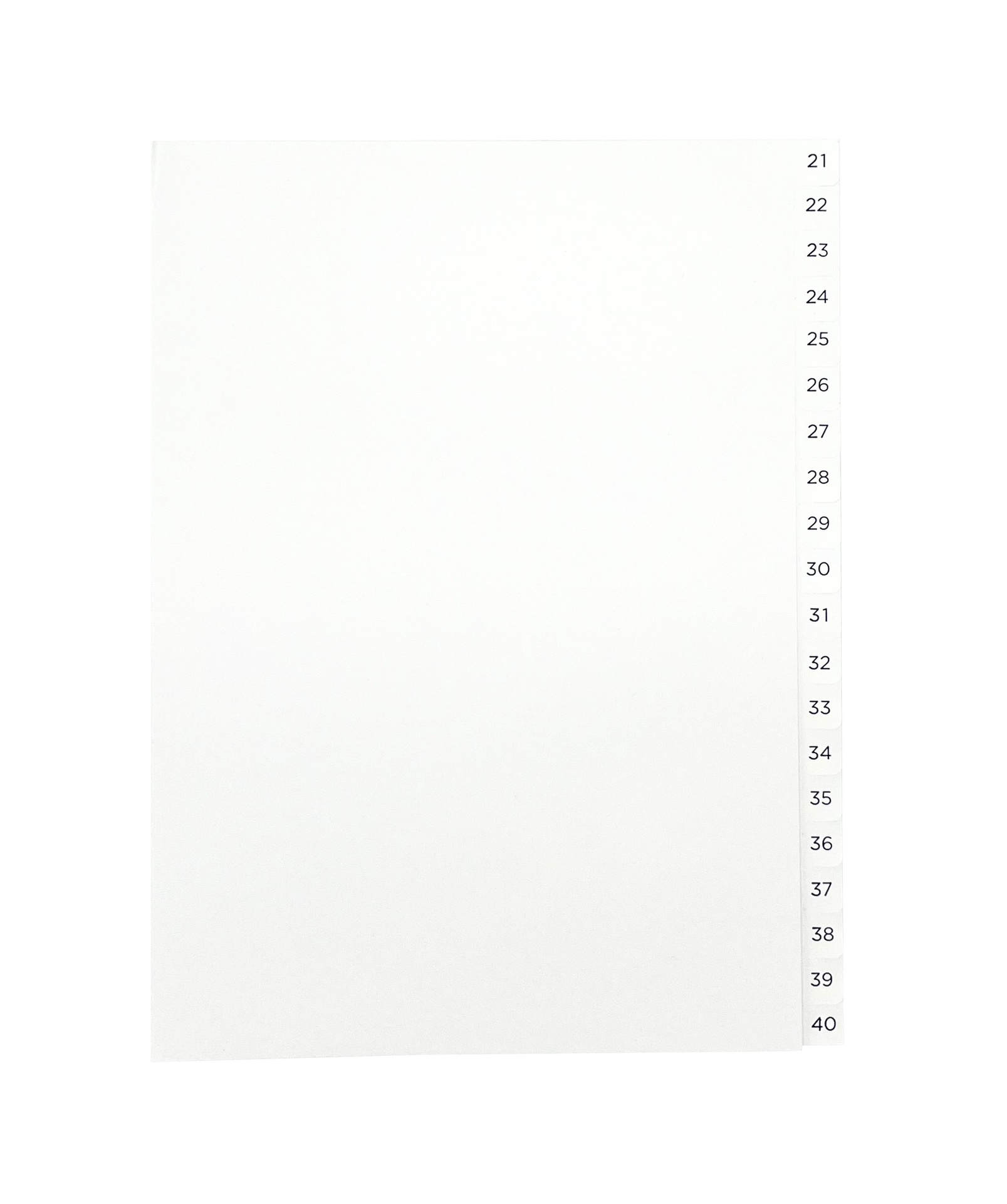 [EETFSET2041] PÄRMREGISTER 21-40 A4 BLÅ/VIT 10ST/FP