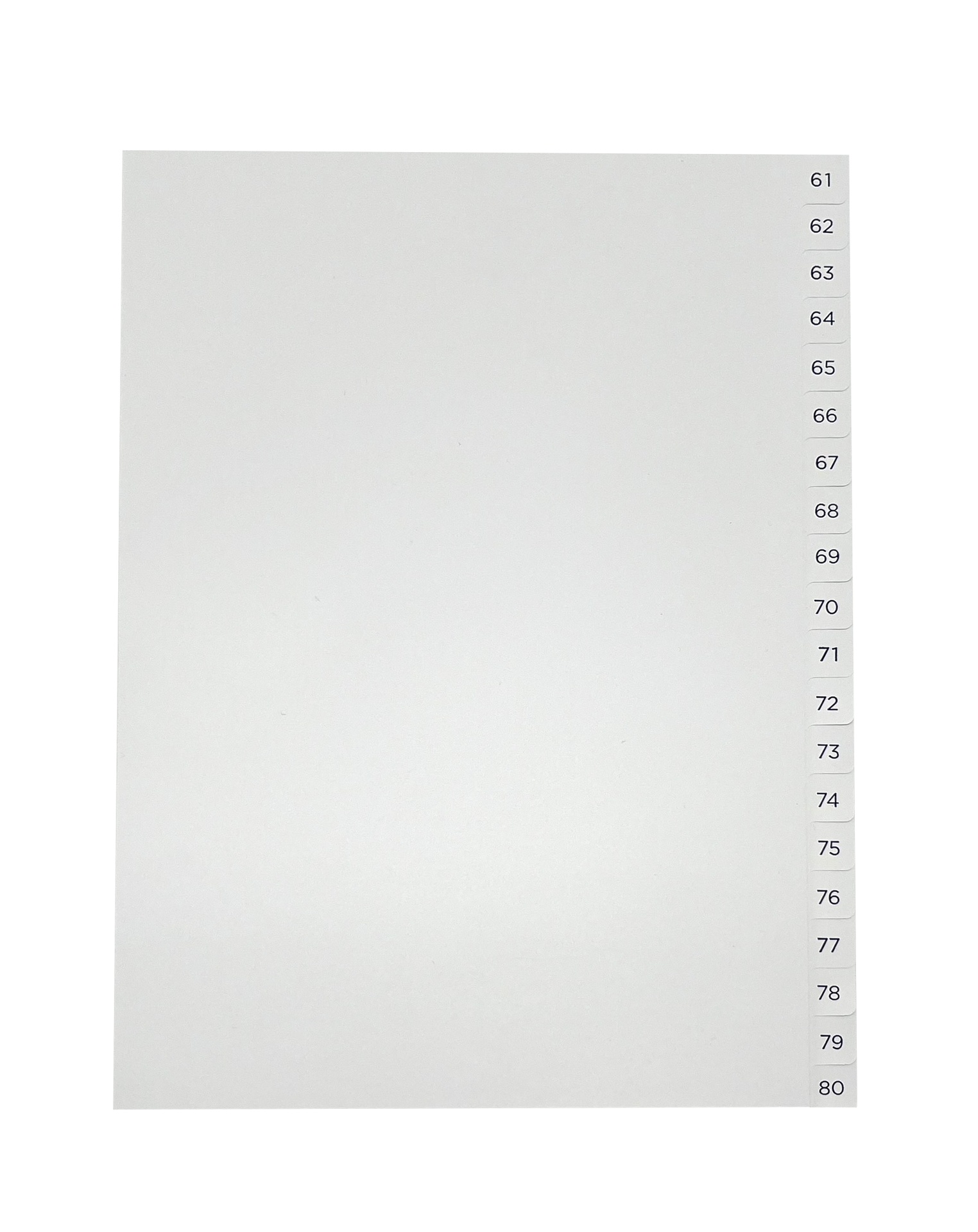 [EETFSET2043] PÄRMREGISTER 61-80 A4 BLÅ/VIT 10ST/FP