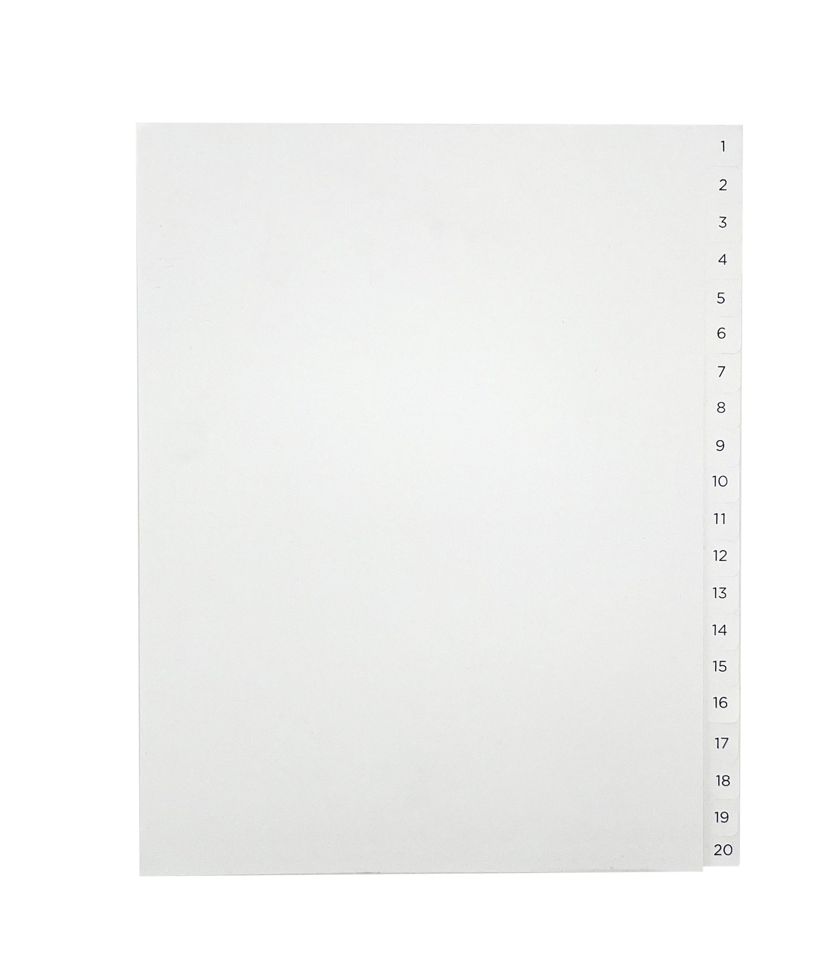 [EETFSET2061] Pärmregister ÖVER A4 1-20 blått tryck på vitt 10 st/fp