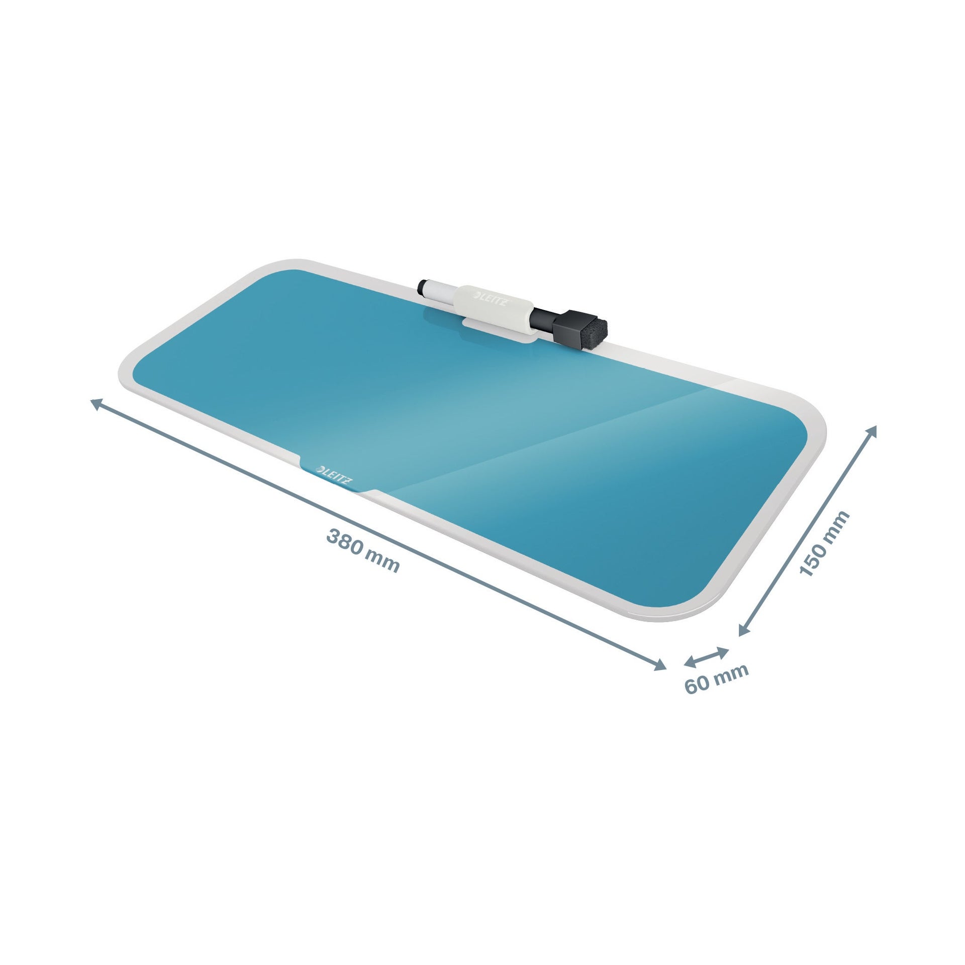 [8562526] Memotavla i Glas Leitz Cosy Blå 380 x 150 mm