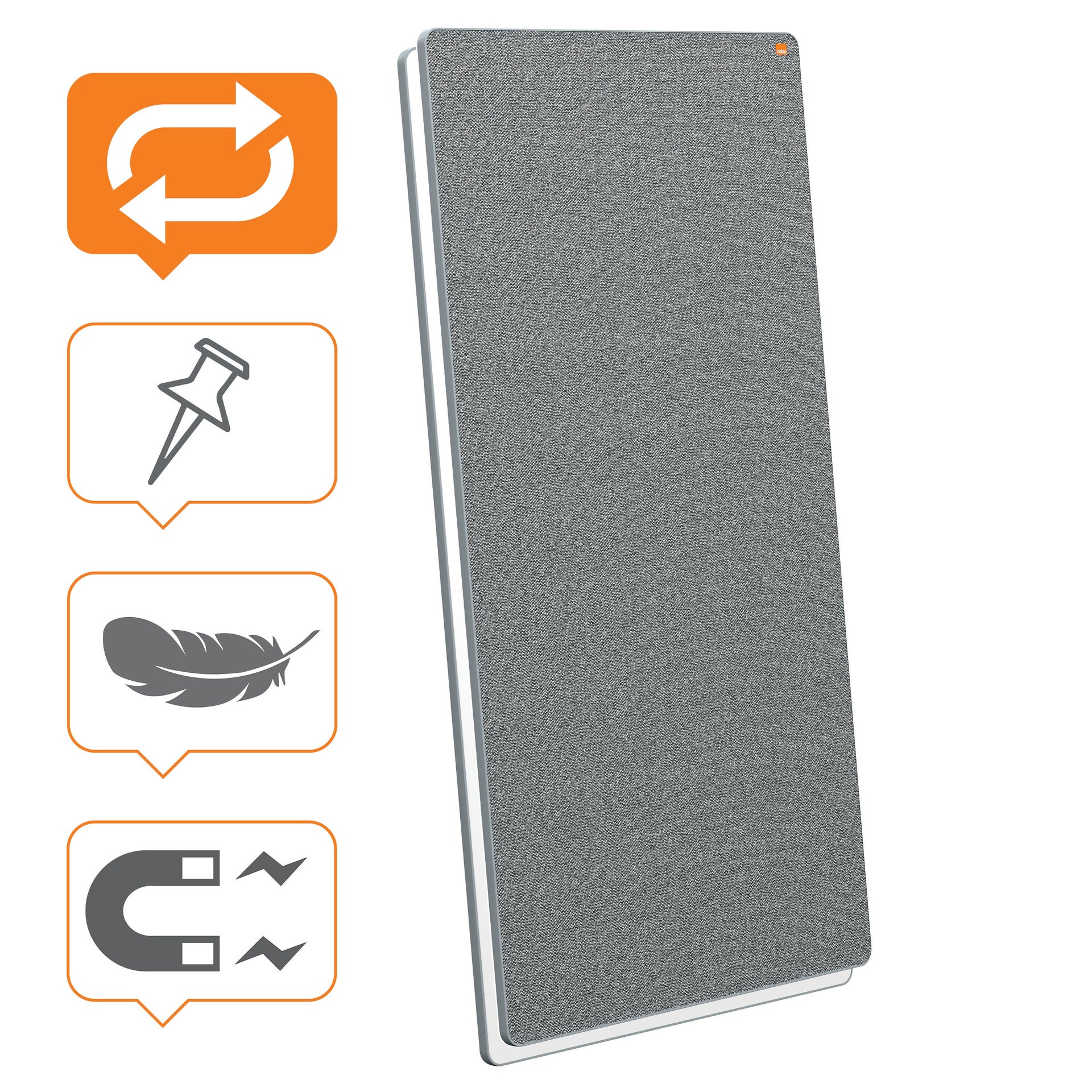 [8562512] Mobil Whiteboard Move & Meet notice grå