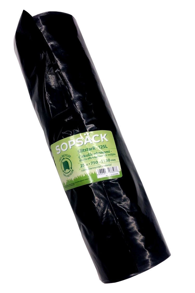 [8563055] Sopsäck 125 liter 50 my svart 25/rl