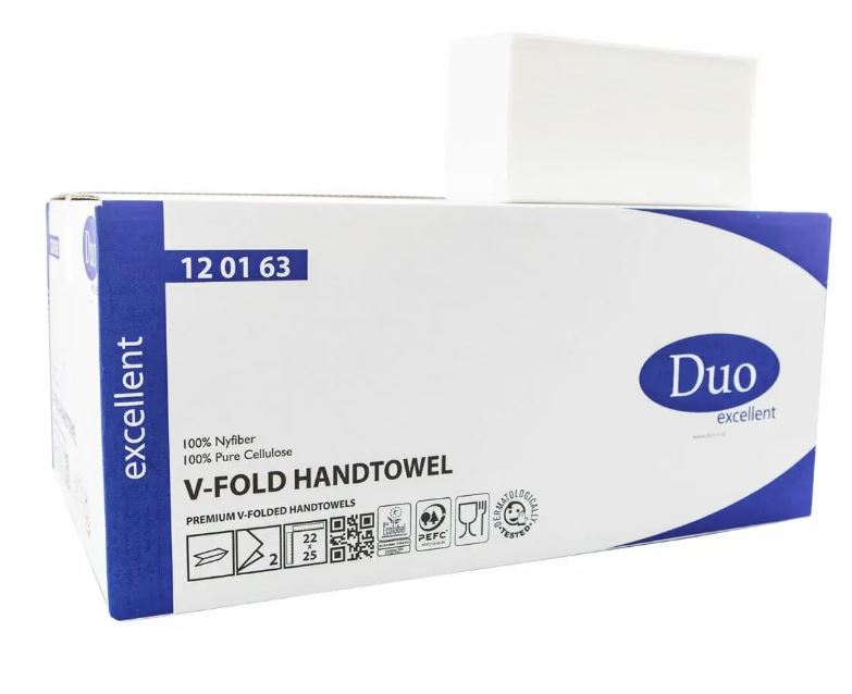 [E120163] Duo V-Vikt Pappershandduk Premium 3150 ark/fp