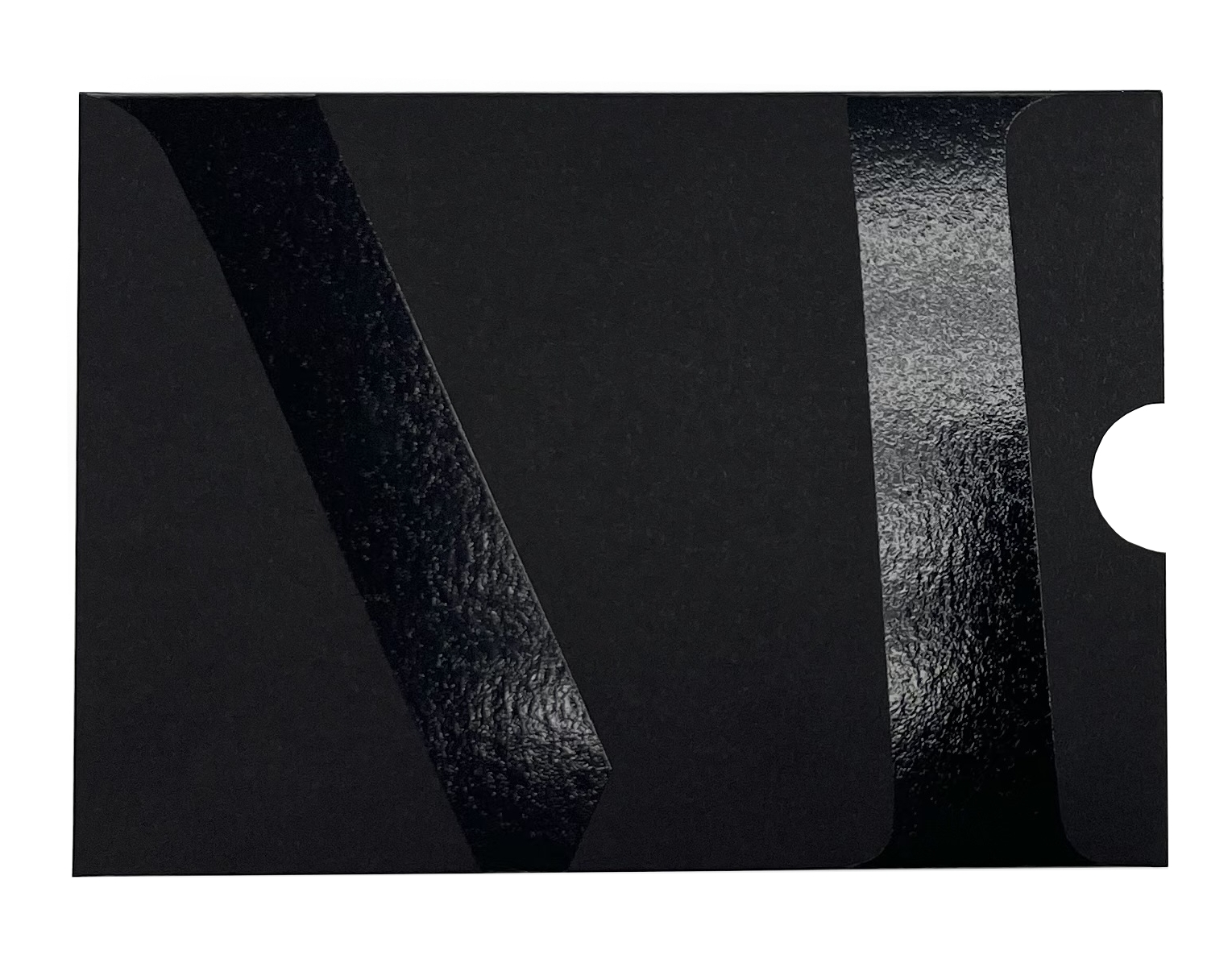 [EEMAN2077] Slidekuvert C6 svart folie + Part UV-lack utan logo 10/fp