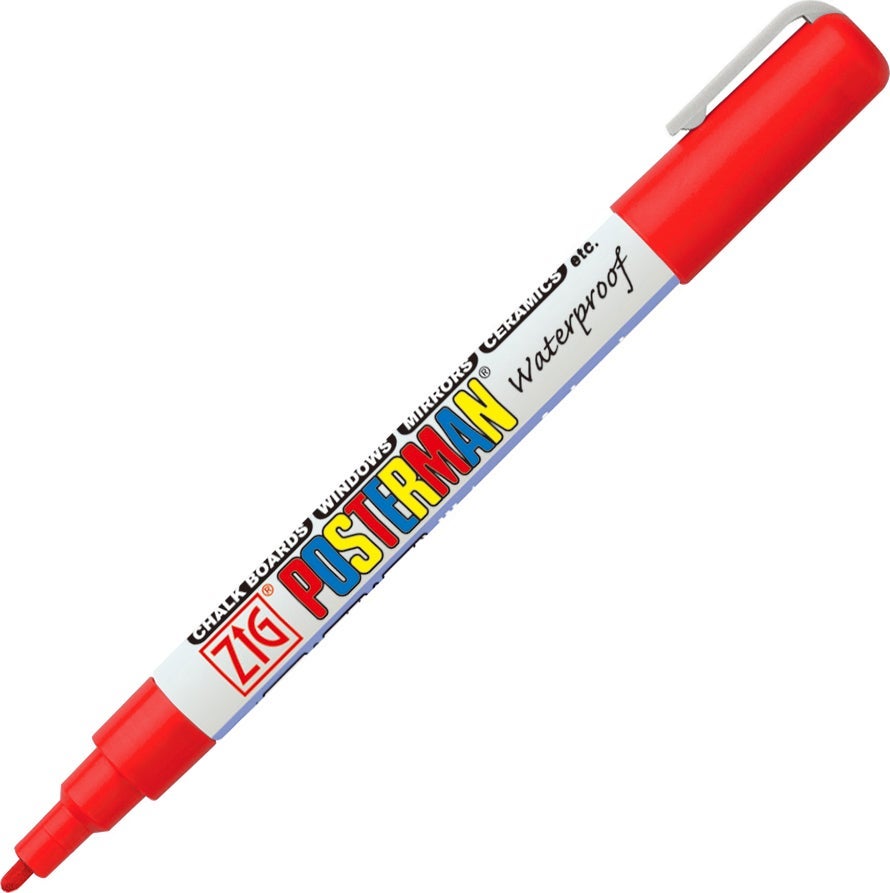 [4400494] Märkpenna Posterman 1 mm Vattenfast Röd