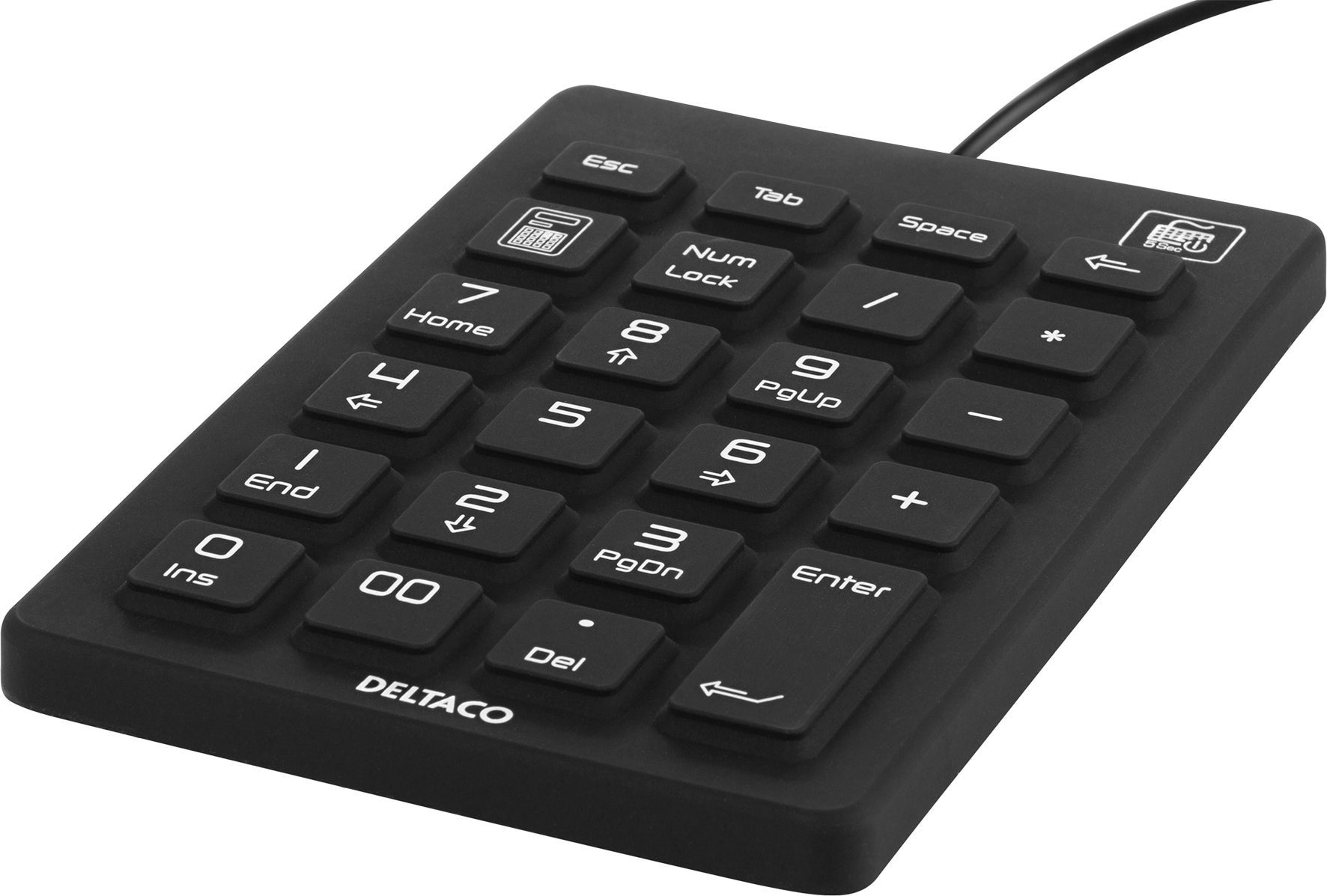[8556189] Numeriskt tangentbord IP68 Svart Deltaco
