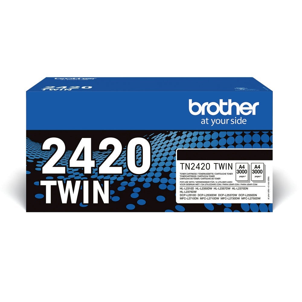 [8563696] Toner Brother TN2420 Svart 2-pack