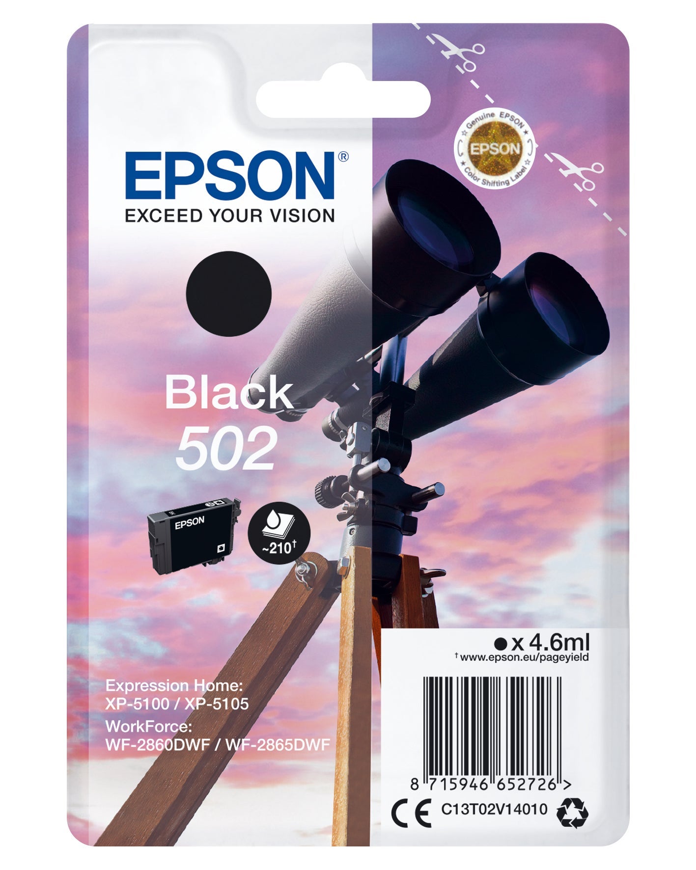 [8563853] Bläck Epson T502 Svart