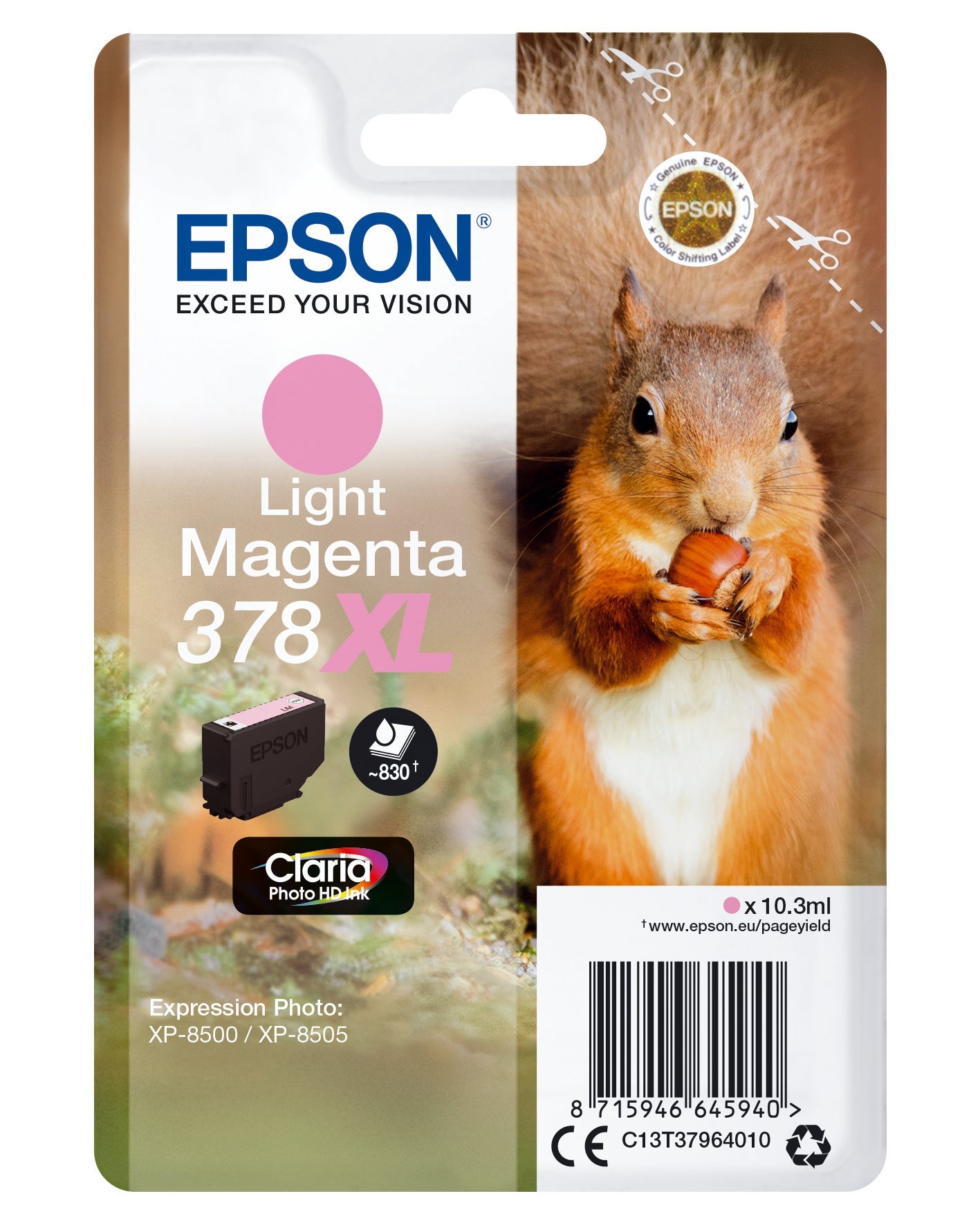 [8563930] Bläck Epson T378 XL Light magenta