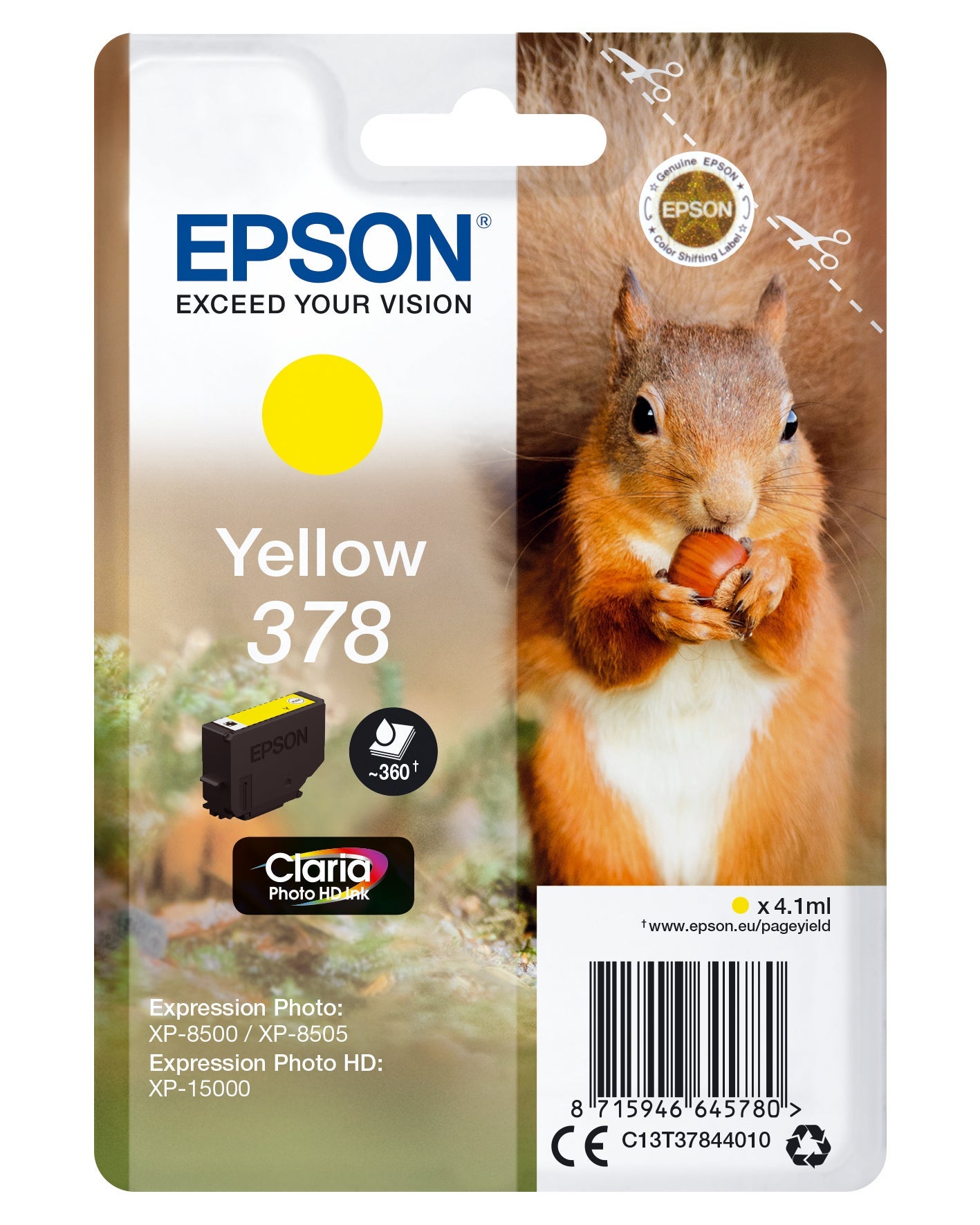 [8563921] Bläck Epson T378 Gul
