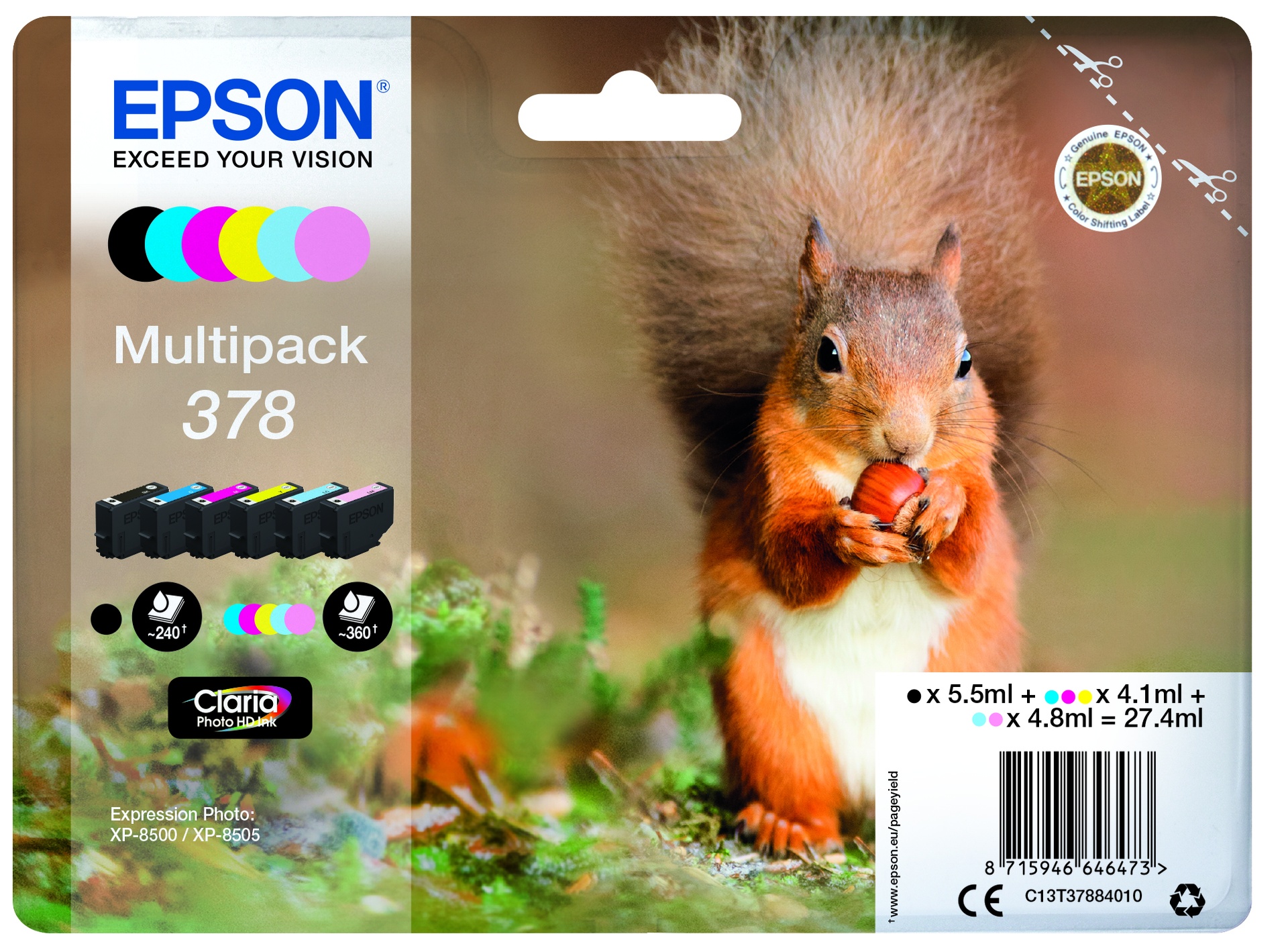 [8563924] Bläck Epson T378 Multipack