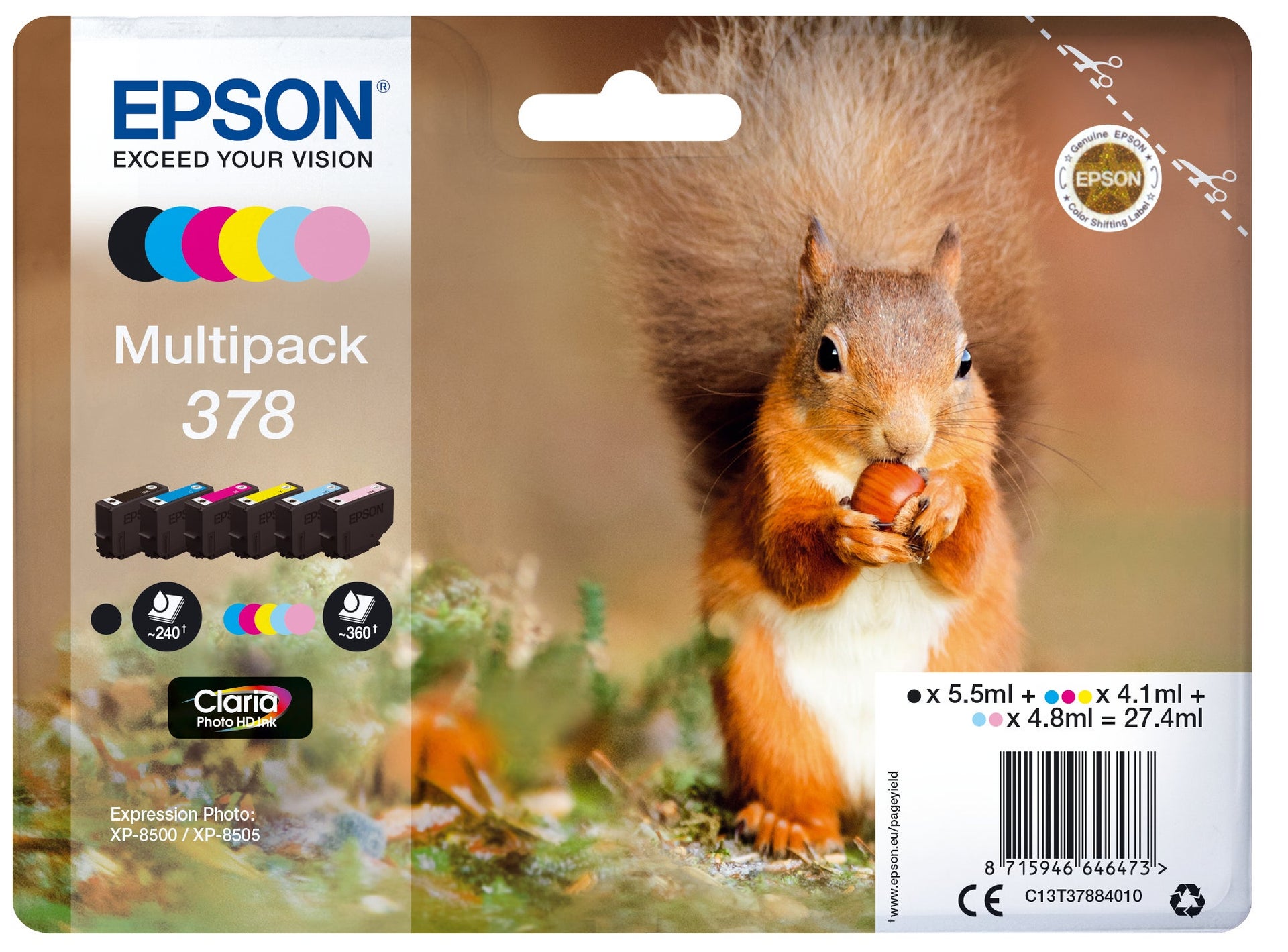 [8563924] Bläck Epson T378 Multipack