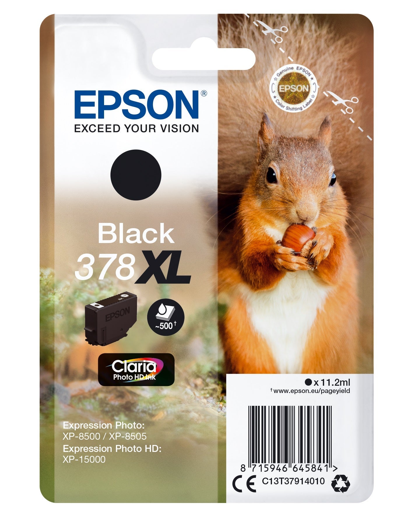 [8563925] Bläck Epson T378 XL Svart