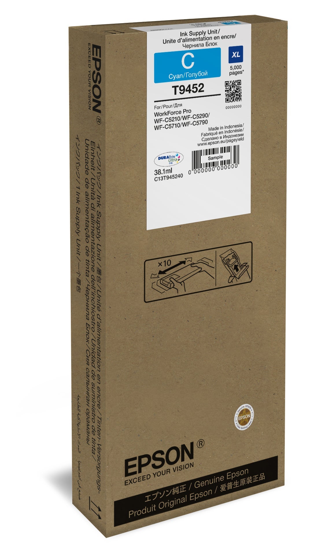 [8563942] Bläck Epson WF-C5 XL CYAN