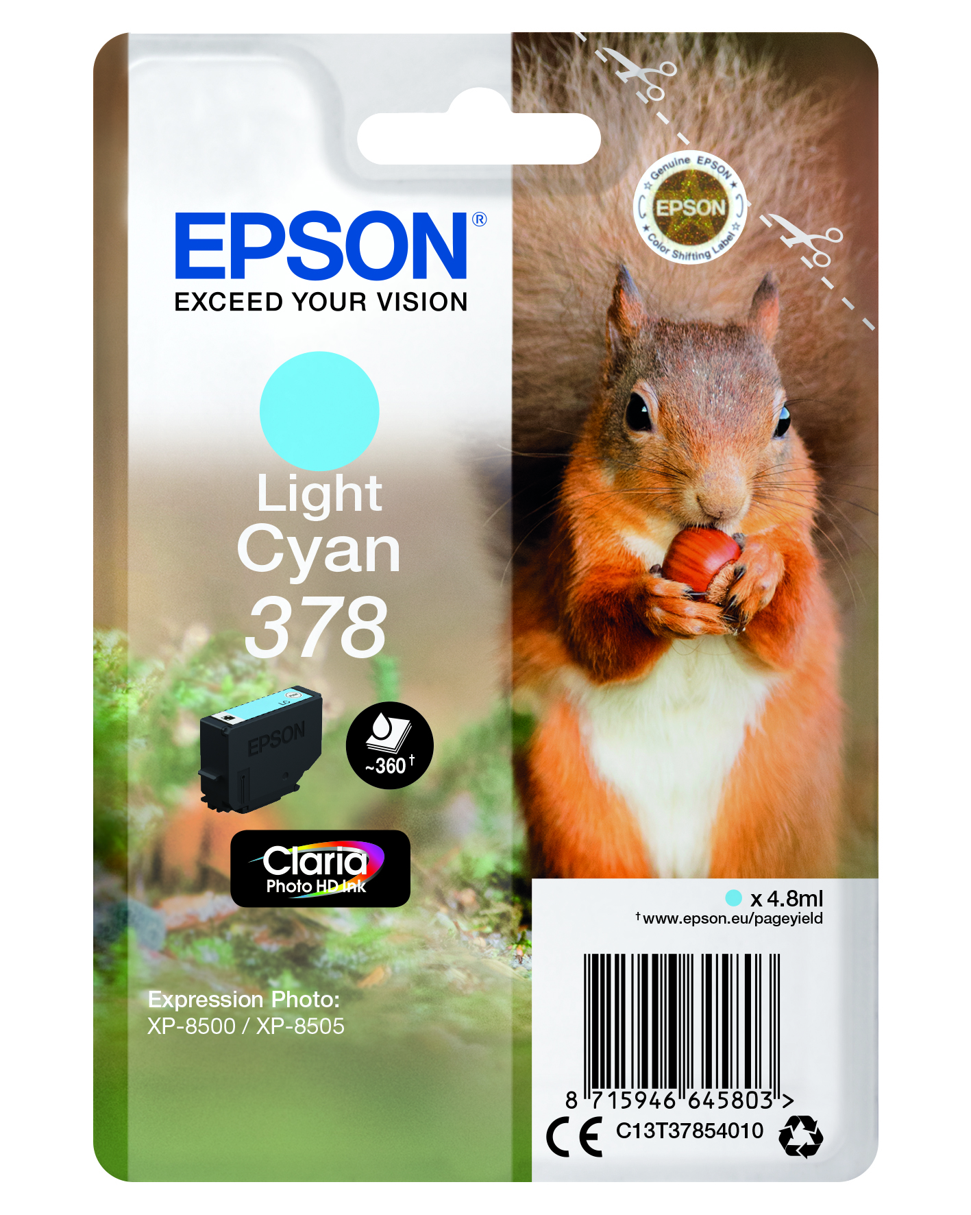 [8563922] Bläck Epson T378 Cyan