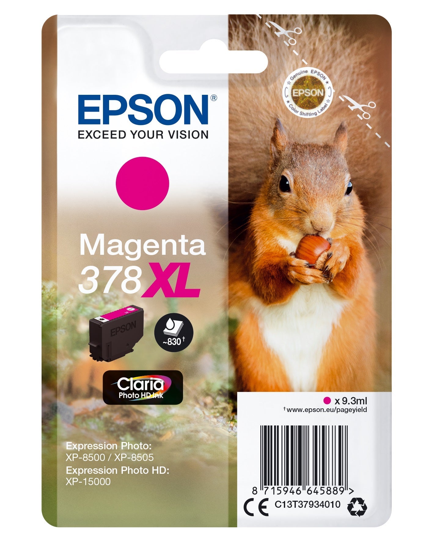 [8563927] Bläck Epson T378 XL Magenta