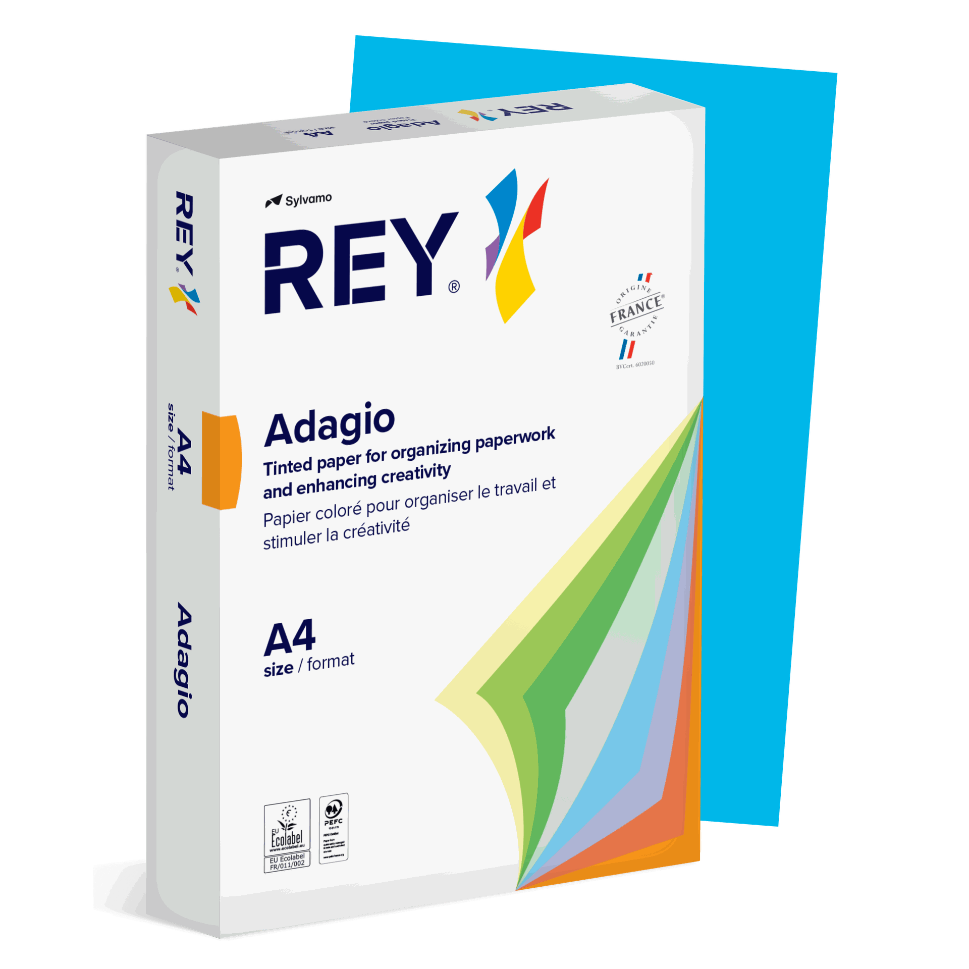 [1610451] Färgat kopieringspapper Rey Adagio A4 80g 500/fp Deep Blue