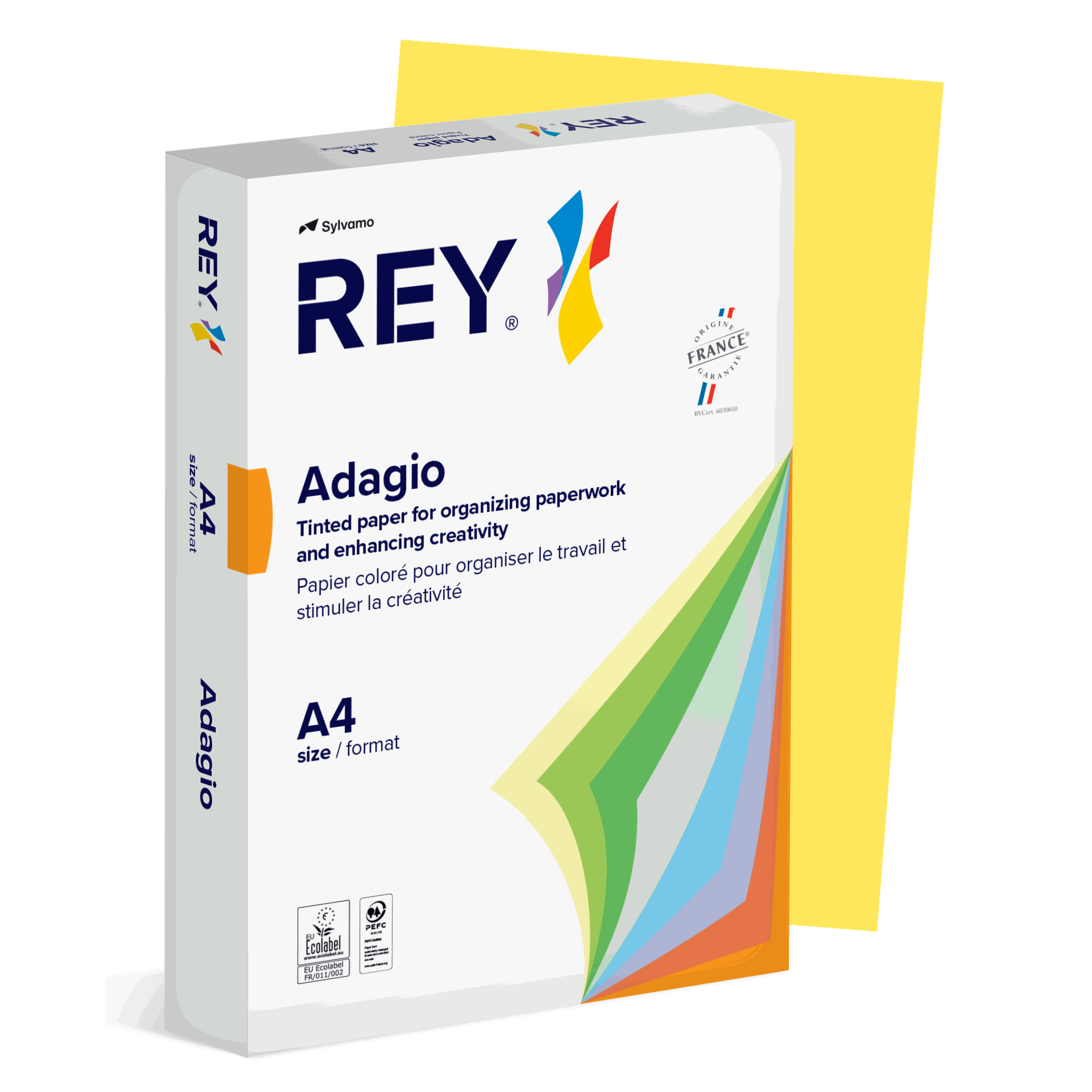[1610458] Färgat kopieringspapper Rey Adagio A4 80g 500/fp Citrus
