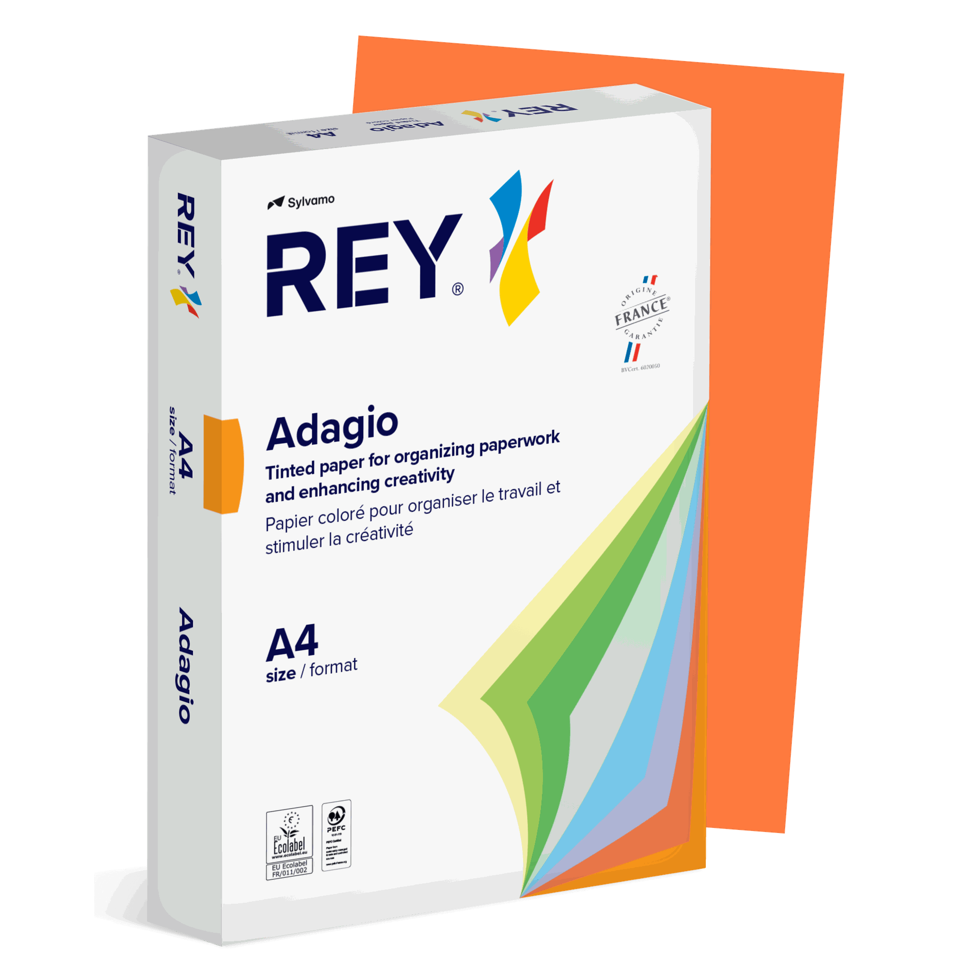 [1610421] Färgat kopieringspapper Rey Adagio A4 80g 500/fp Orange