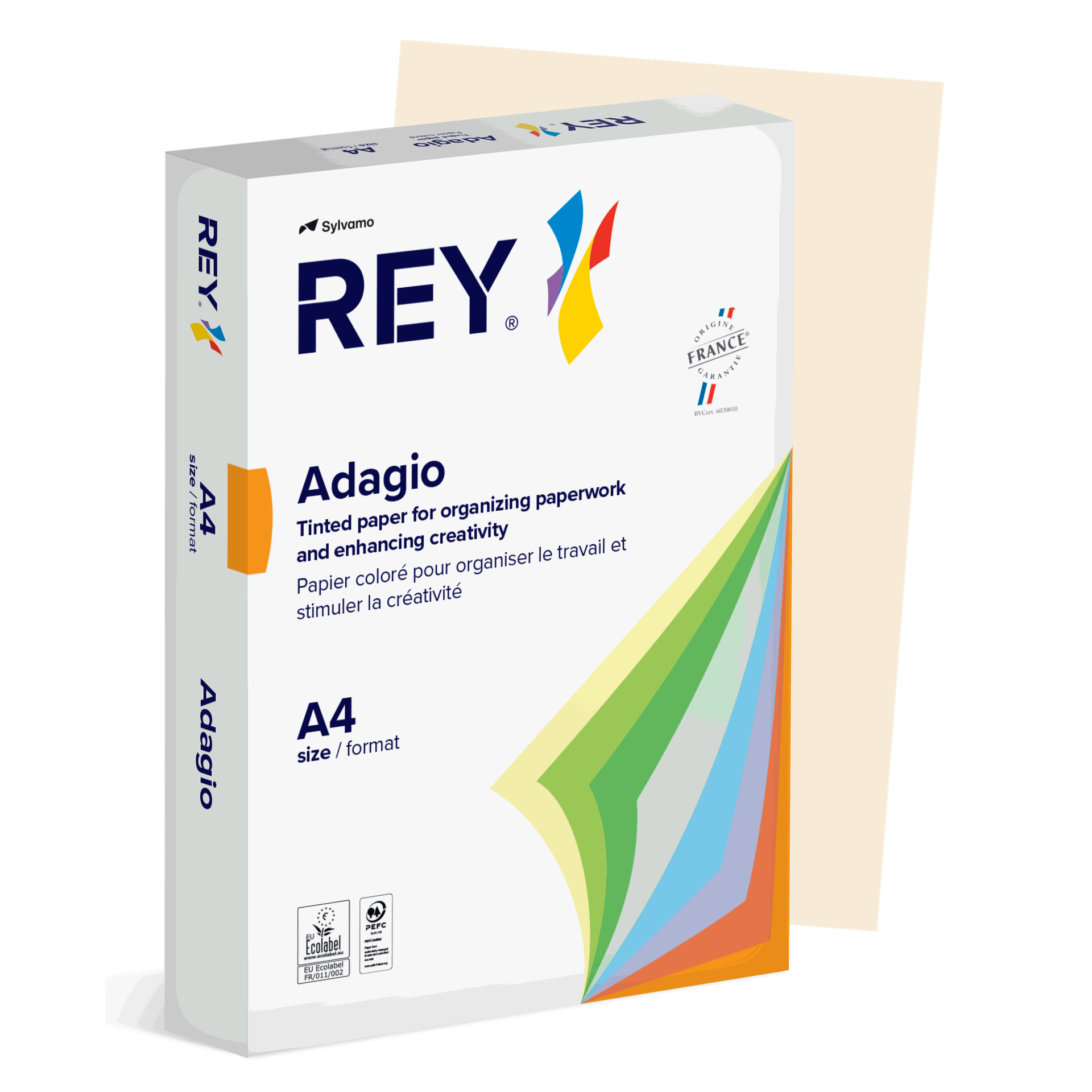 [1610693] Färgat kopieringspapper Rey Adagio A4 160g 250/fp Ivory