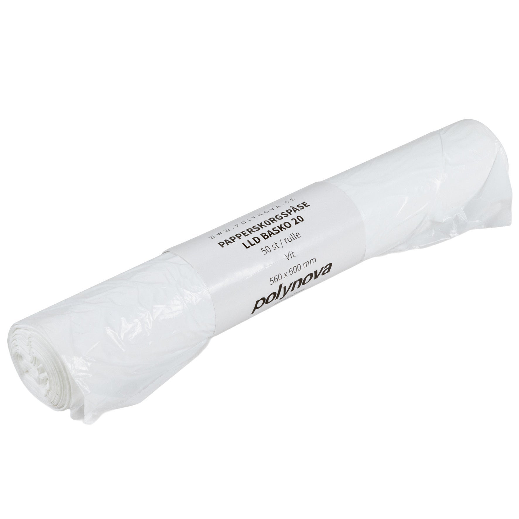 [8564260] Soppåse 30 liter vit 15 my 50/rl