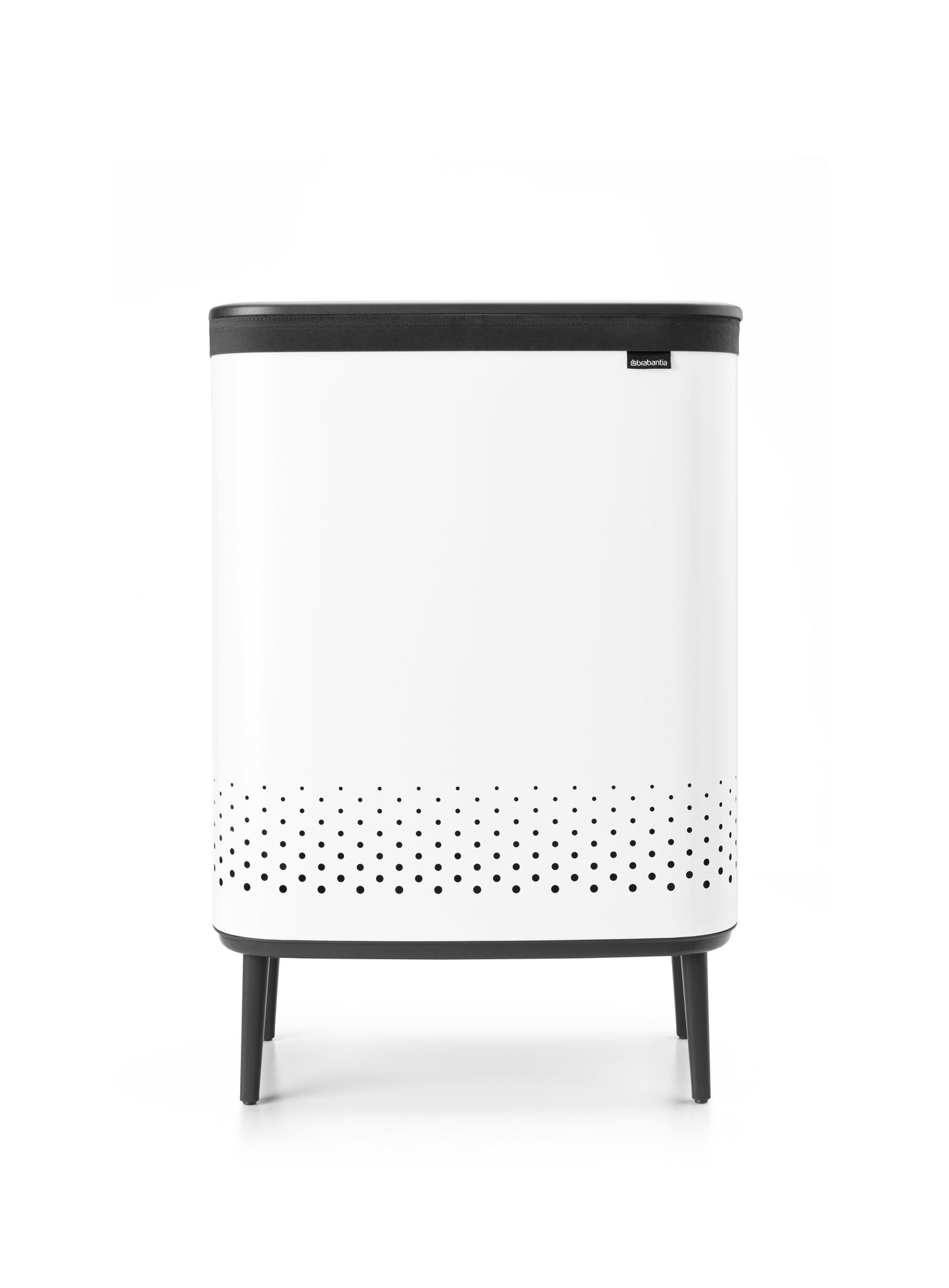 [8564768] Tvättkorg Bo Hi vit 2x45L