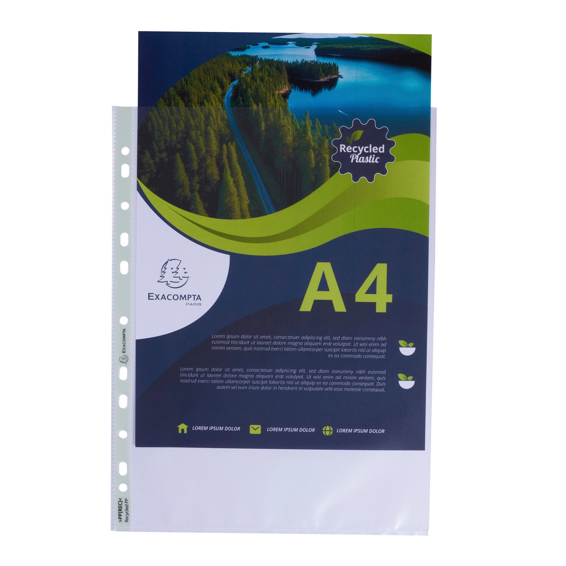 [2666002] Plastficka A4 återvunnen PP 06 100/fp