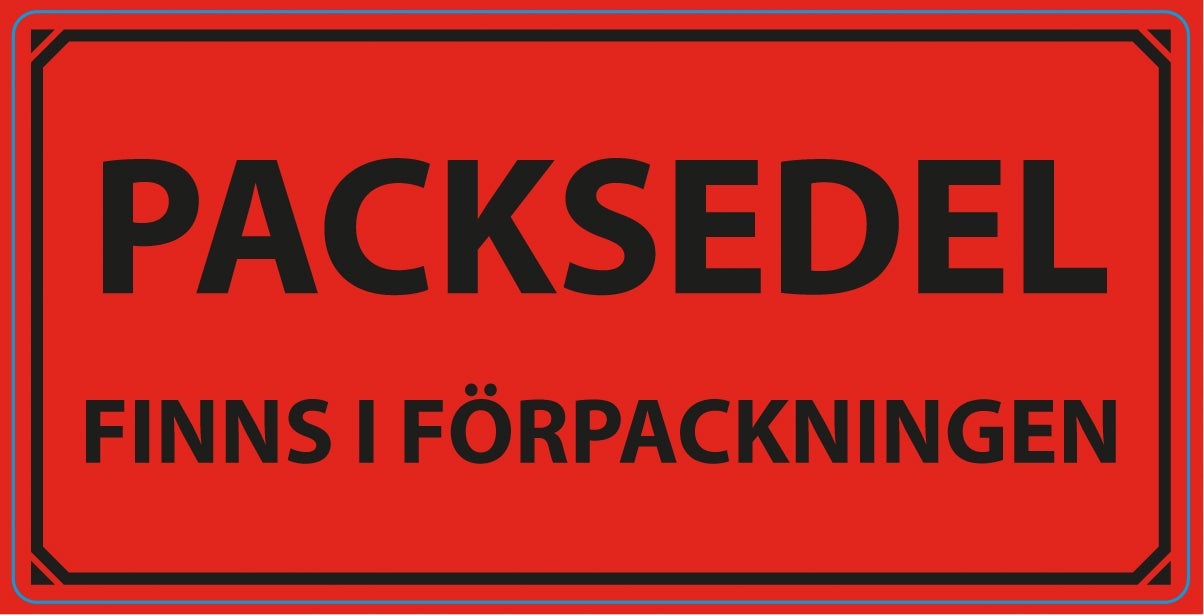 [8564930] Varningsetikett Packsedel 1000/rl