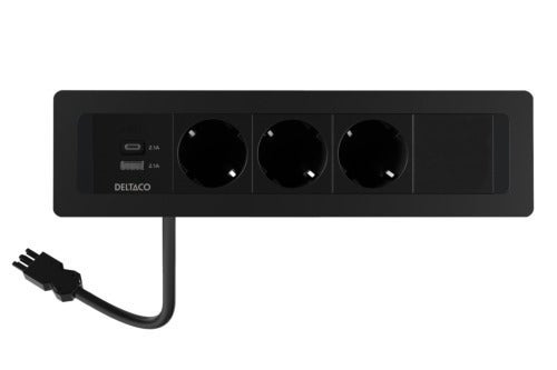 [8565077] Eluttag infällt 3 eluttag + USB-A + USB-C GST18
