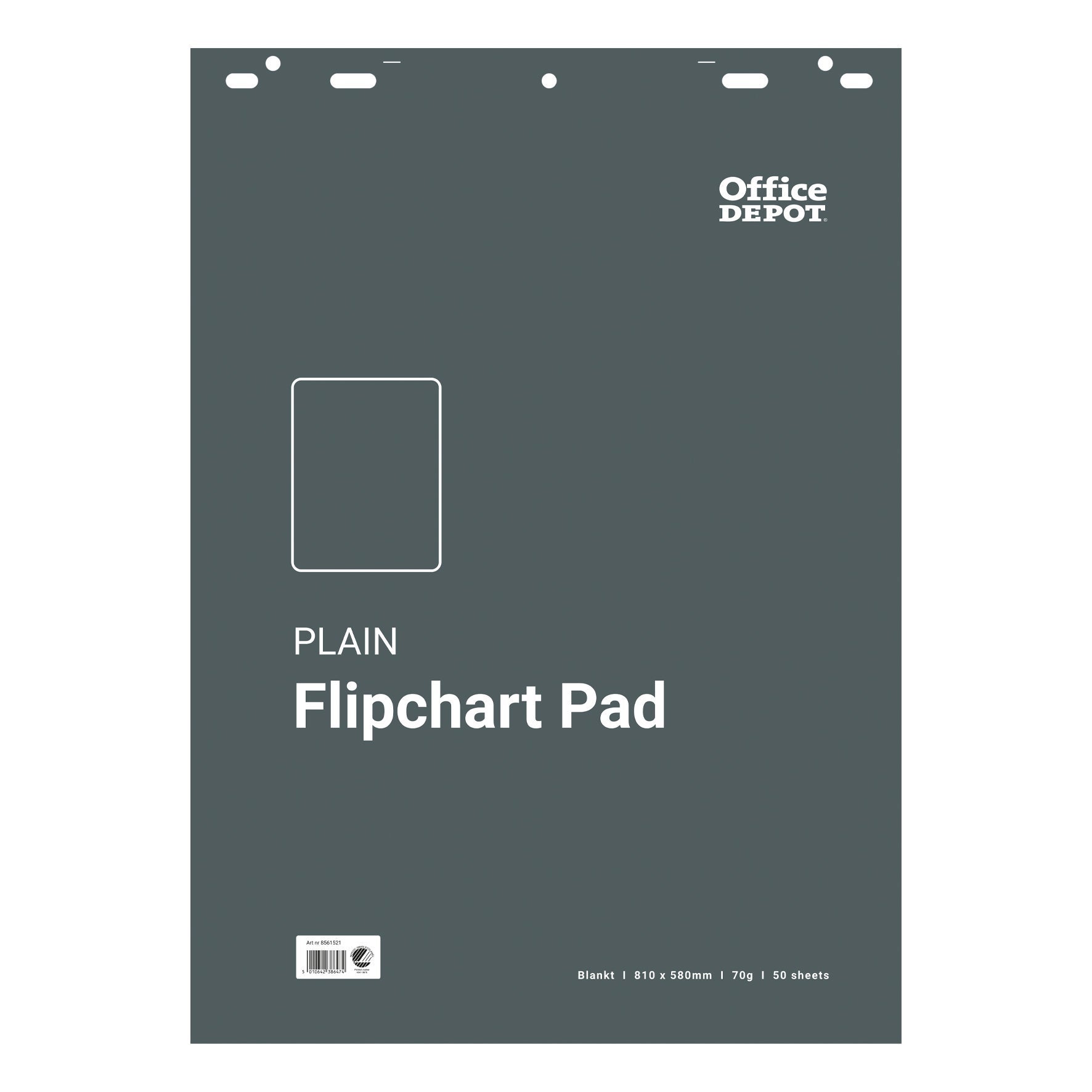 [8561521] Blädderblock 580 x 810 mm olinjerad 50 blad/block