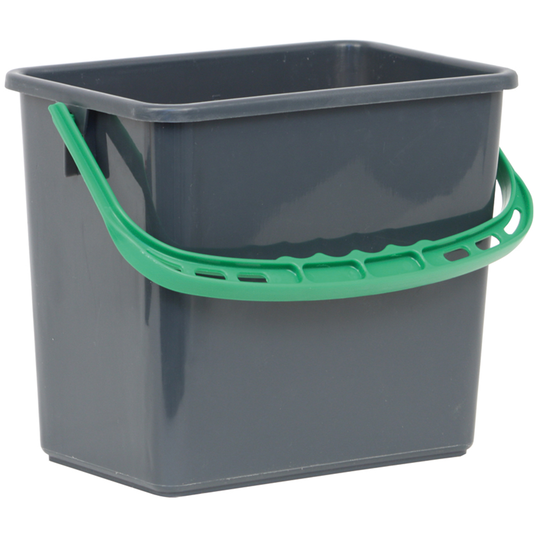 [8565617] Hink Grå med Grönt handtag 6L