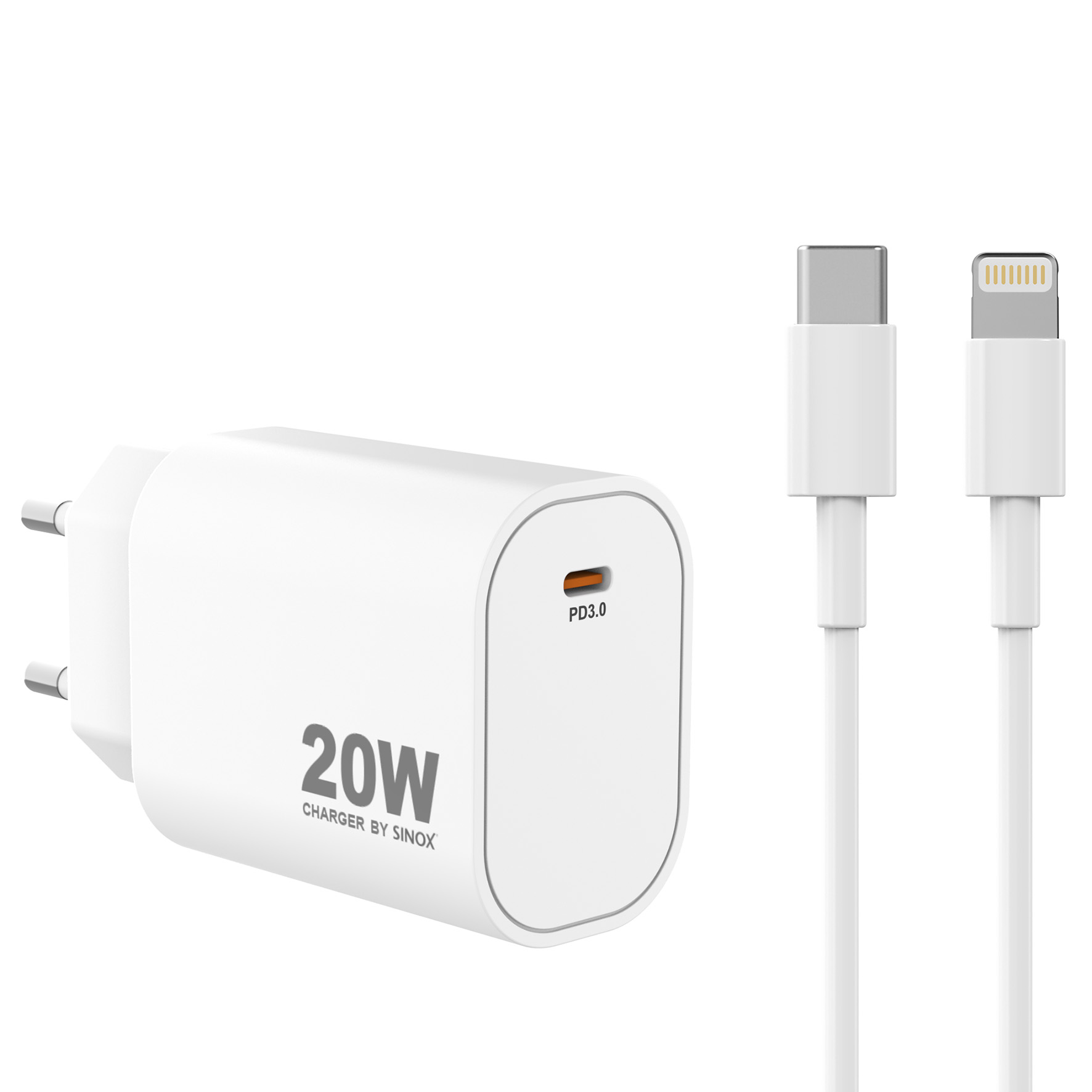 [8565273] USB-C laddare 20W + lightning