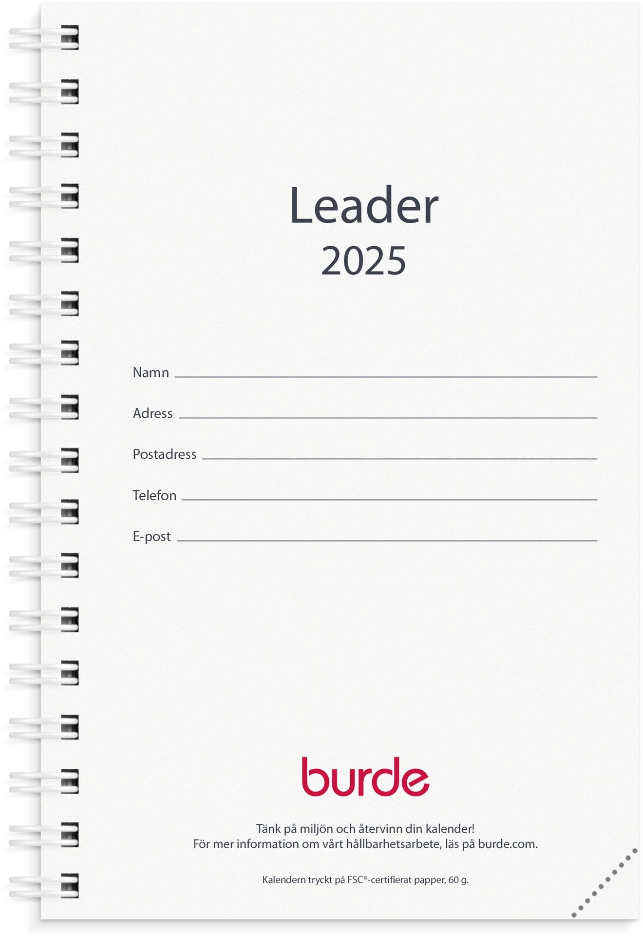 [61333025] Kalender 2025 Leader refill