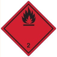 [8564897] Farligt gods-etiketter 2.1 Flammable Gas 250 st/rulle