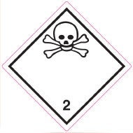 [8564899] Farligt gods-etiketter 2.3 Toxic Gas 250 st/rulle