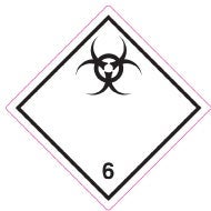 [8564907] Farligt gods-etiketter 6.2 Infectious Substance 250 st/rulle