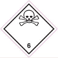 [8564906] Farligt gods-etiketter 6.1 Toxic 250 st/rulle