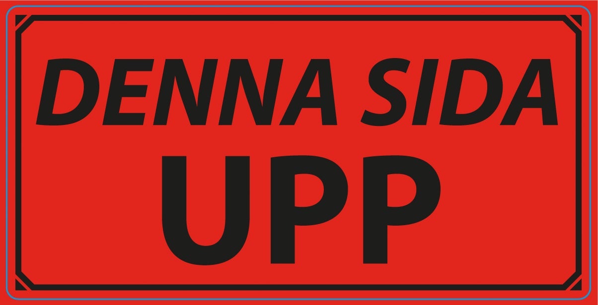[8564932] Varningsetikett Denna Sida Upp 1000/rl
